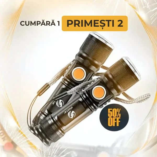 CUMPĂRĂ 1 ȘI PRIMEȘTI 2 – Lanternă Tactică Titanium Pro