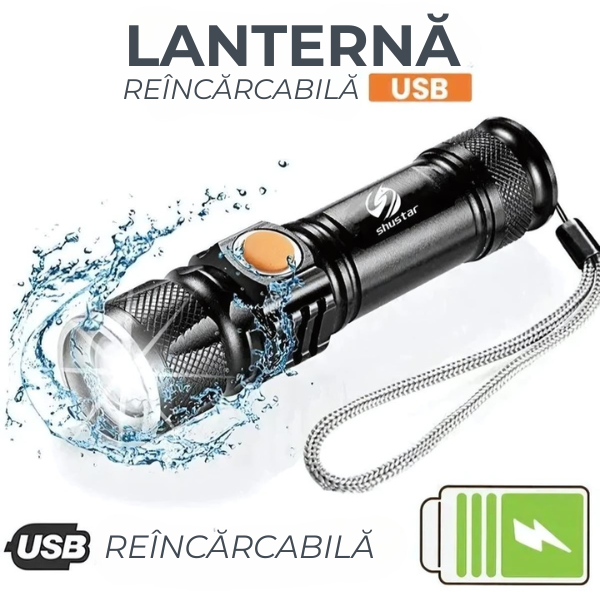 CUMPĂRĂ 1 ȘI PRIMEȘTI 2 – Lanternă Tactică Titanium Pro